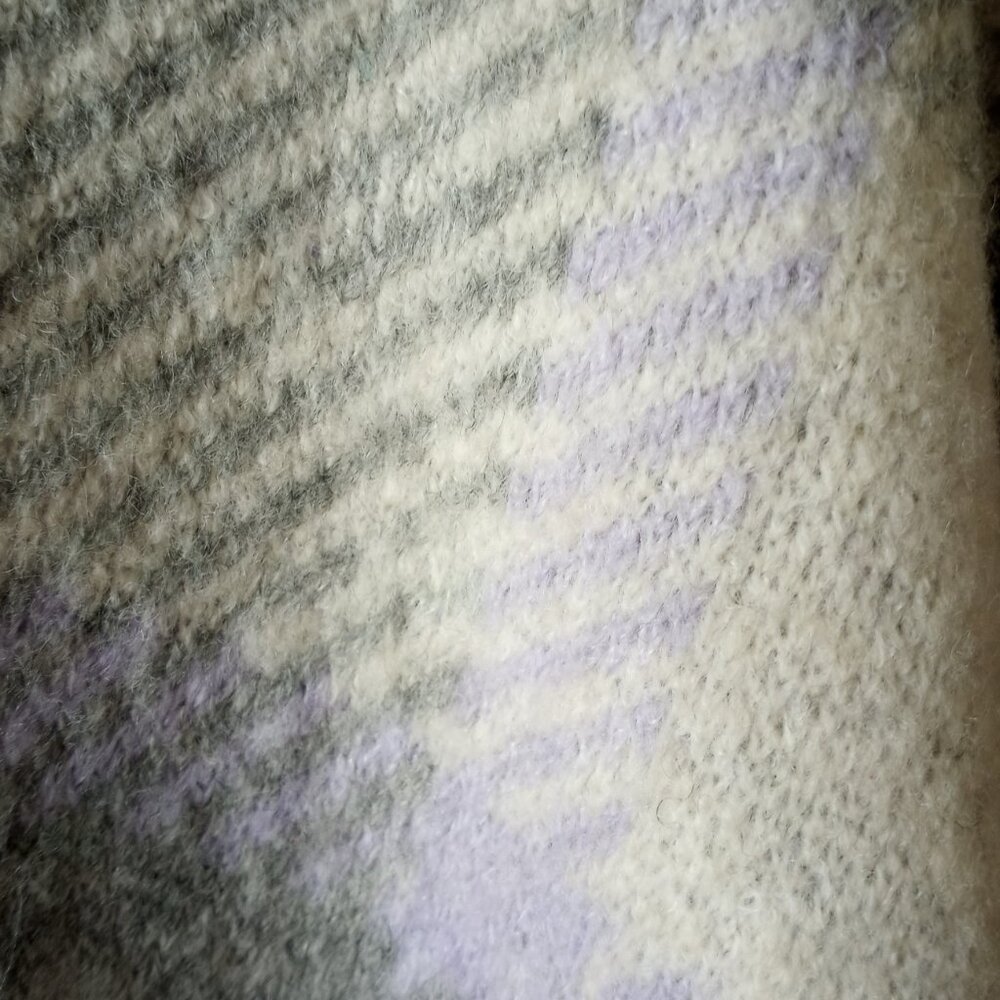 'LOFT' Cowl neck oversized Plaid Sweater Size S NWOT - Picture 9 of 12